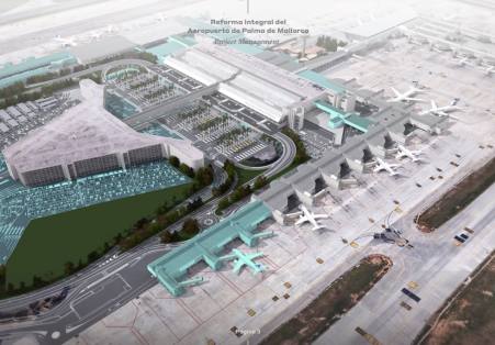 Imagen del proyecto de remodelación del aeropuerto de Palma de Mallorca