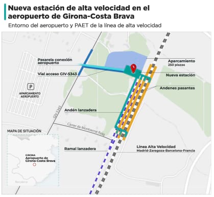 Nueva estación TGV aeropuerto de Girona