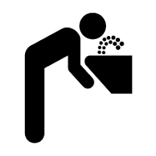 Señal de fuente de agua potable